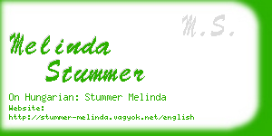 melinda stummer business card